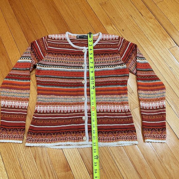 Women's Multicolor Patterned Cardigan - Picture 6 of 9